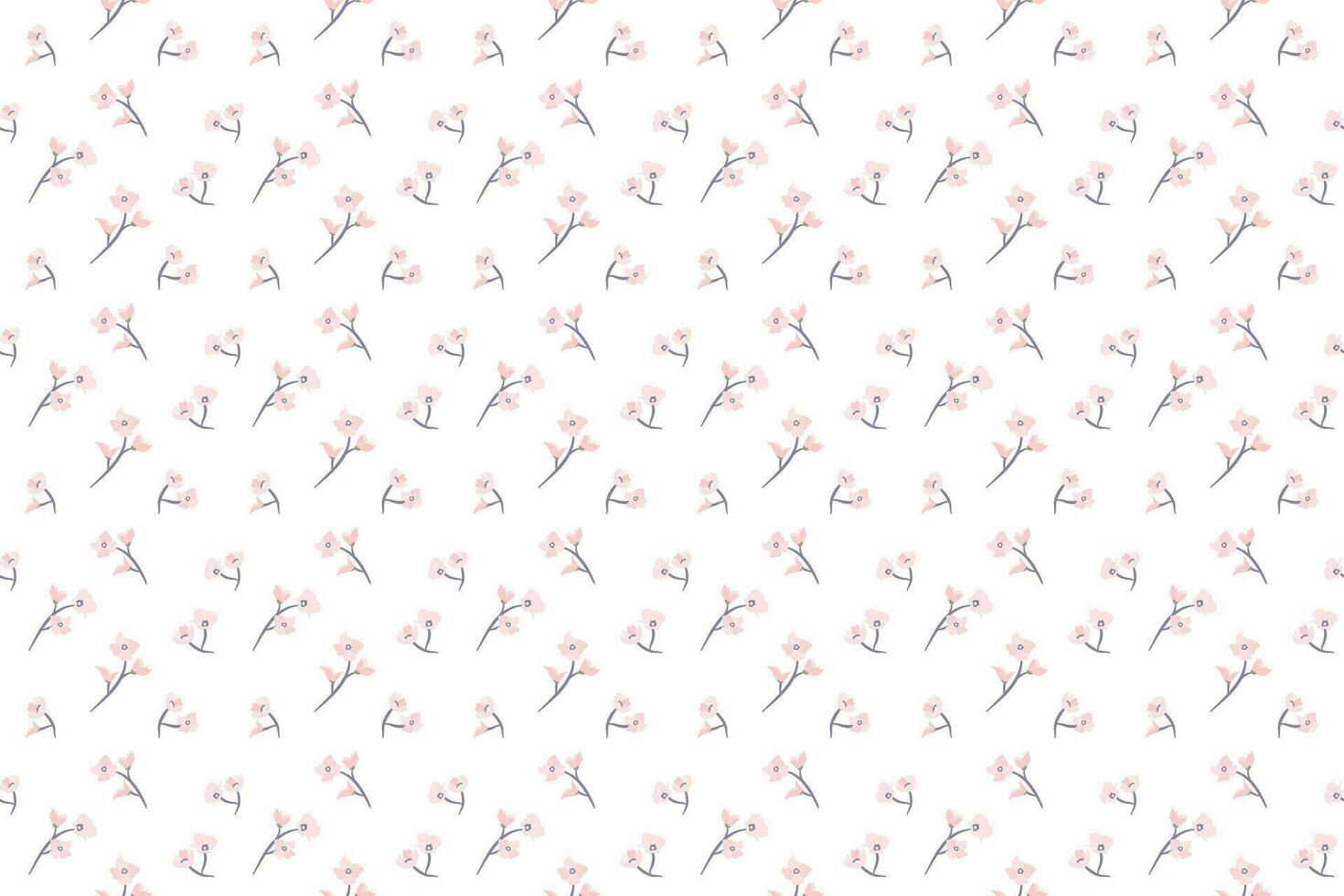 a tiny flower arrange in line as seamless pattern background vector
