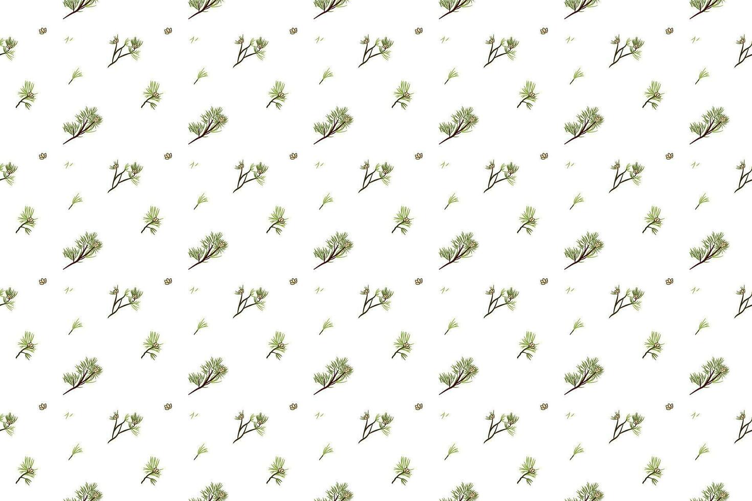tiny branch flower arrange in line as seamless pattern background vector