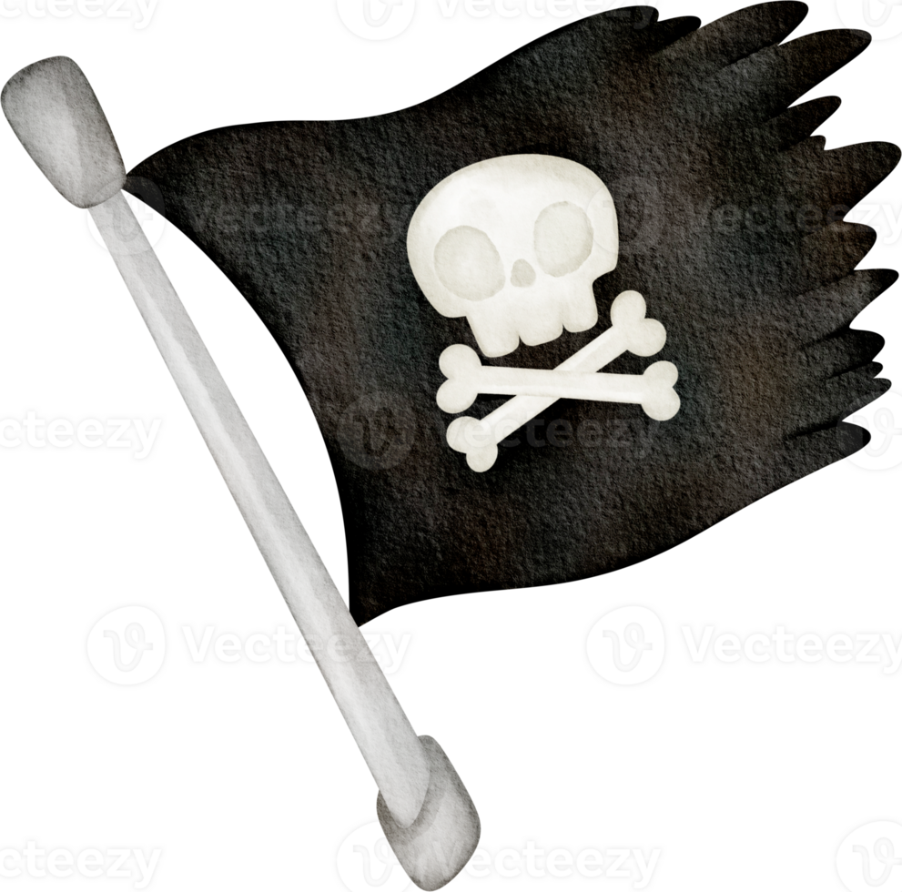 acuarela pirata pirata bandera png