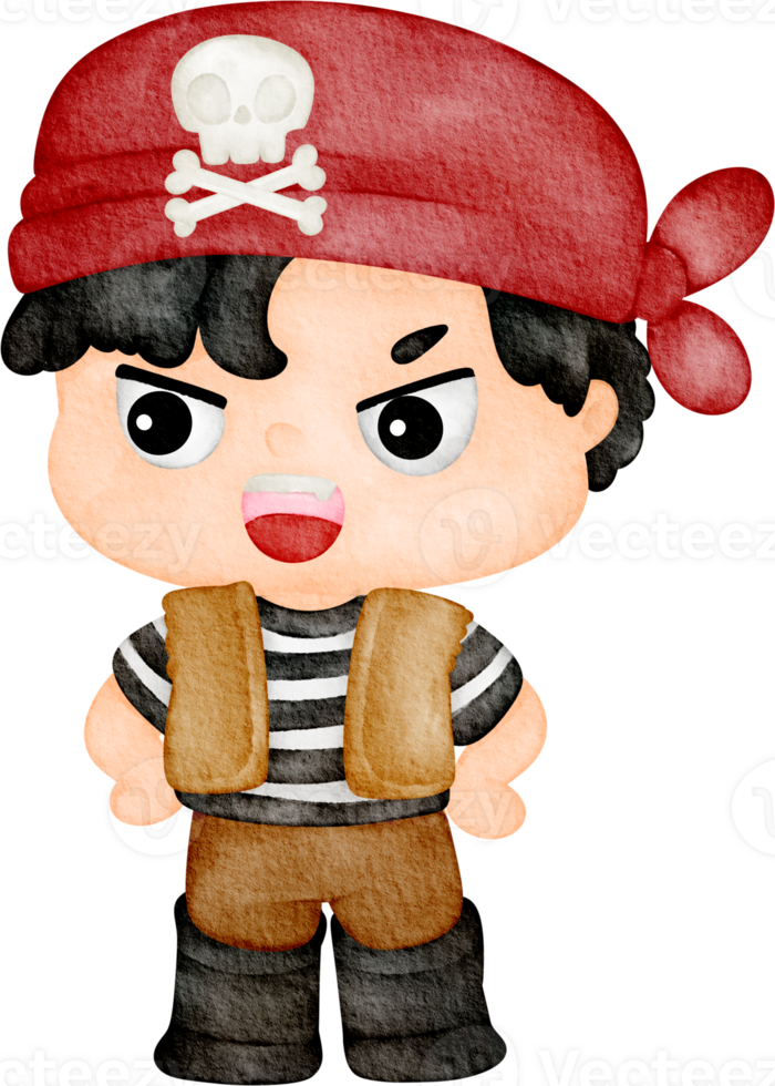 watercolor pirate sailor png