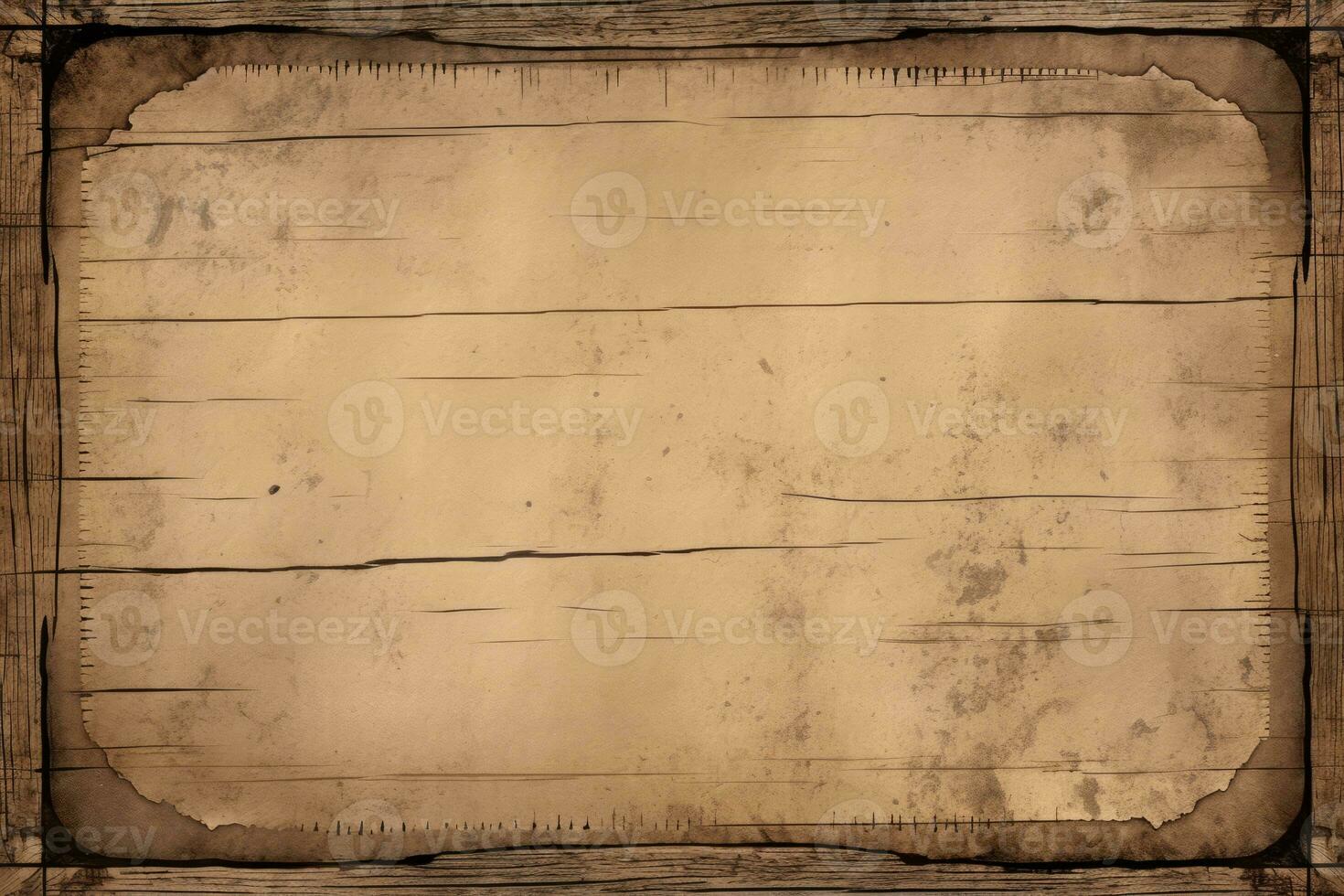 an old wooden frame with a grunge texture on it generative ai photo