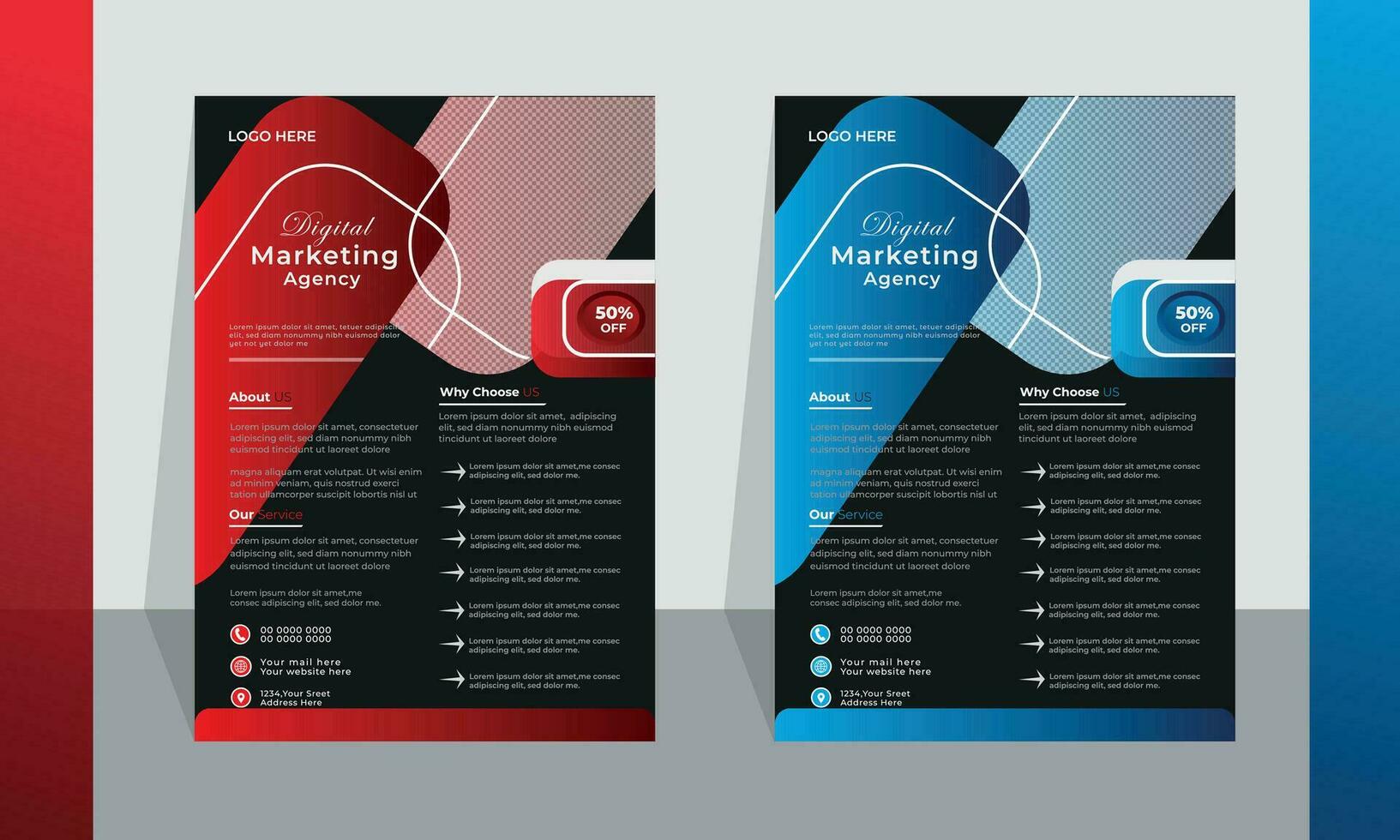 Modern exclusive corporate Business Flyer Template Layout with Colorful Accents. vector