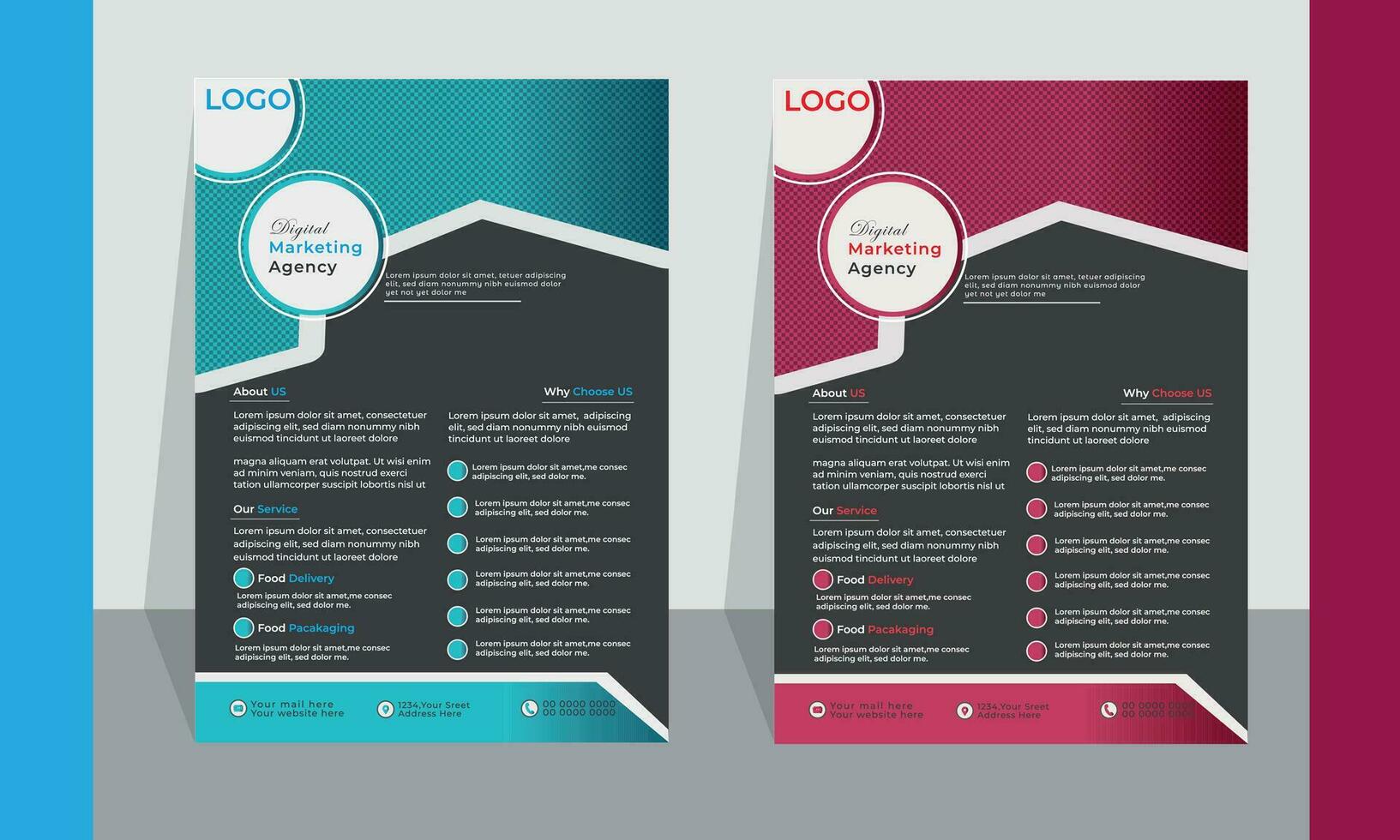 Modern Creative Flyer Design Template vector