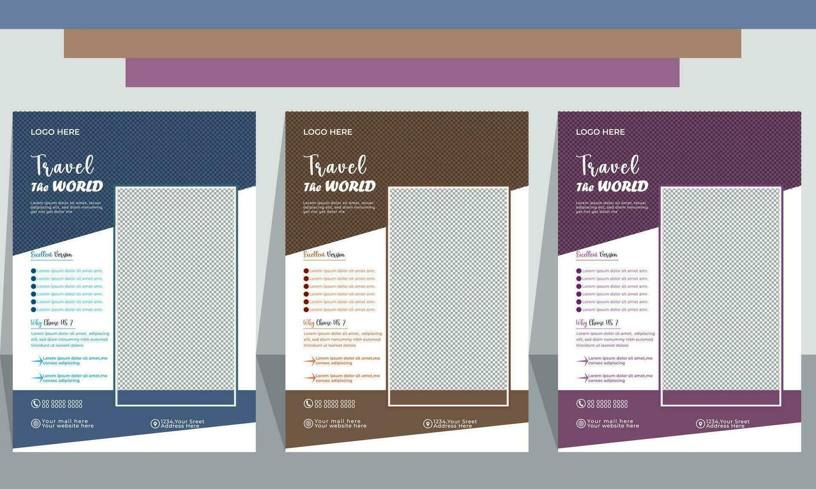 Modern exclusive corporate Business Flyer Template Layout with Colorful Accents. vector