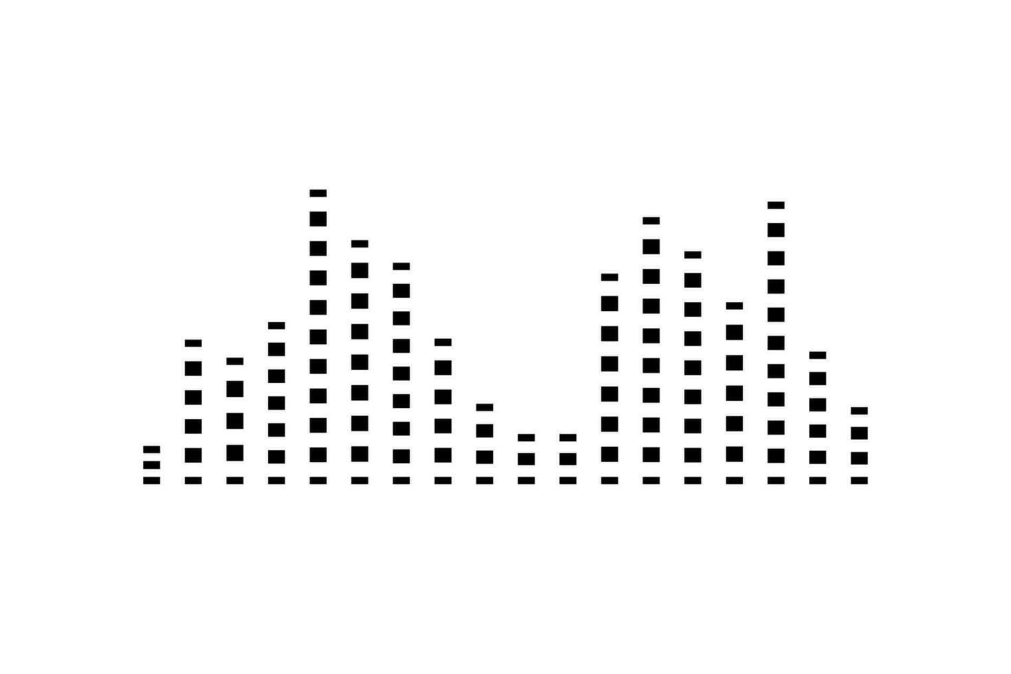 ondulación, vibración y pulsante líneas. gráfico diseño elementos para financiero supervisión, médico equipo, música aplicación vector ilustración