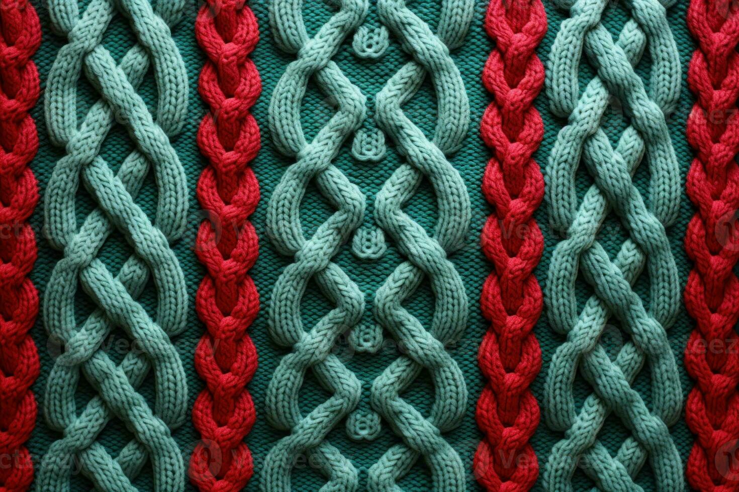 Christmas sweater stitch pattern. Generative AI photo