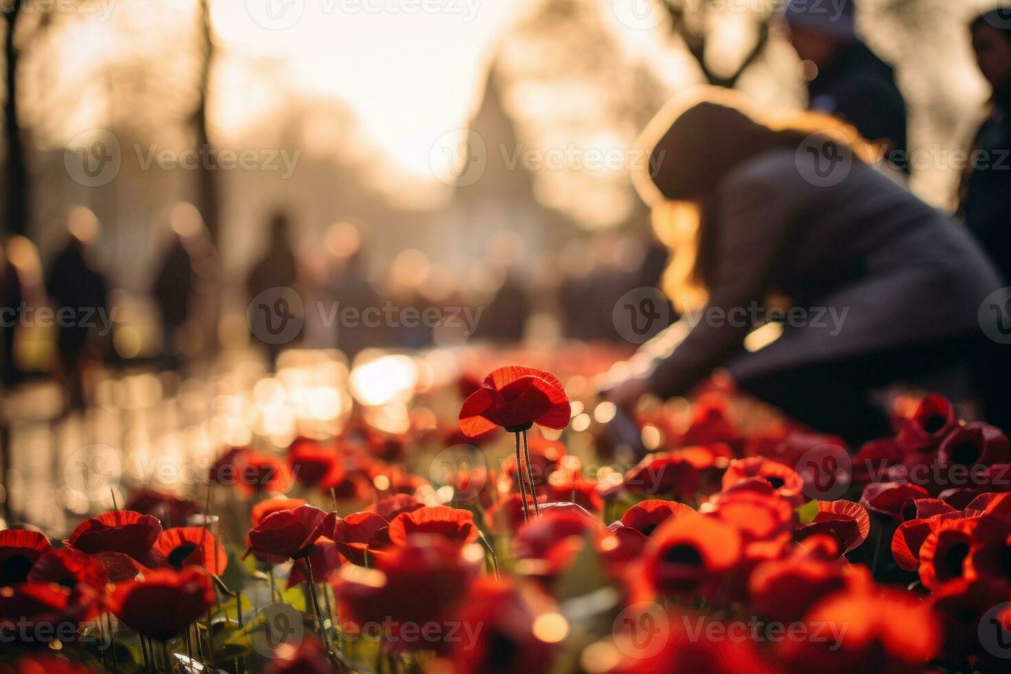 Armistice Day and Remembrance. Generative AI photo