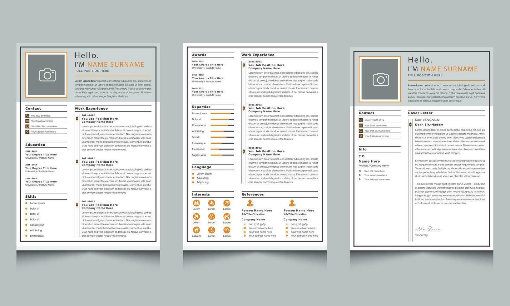 Business Resume Template job apply vector