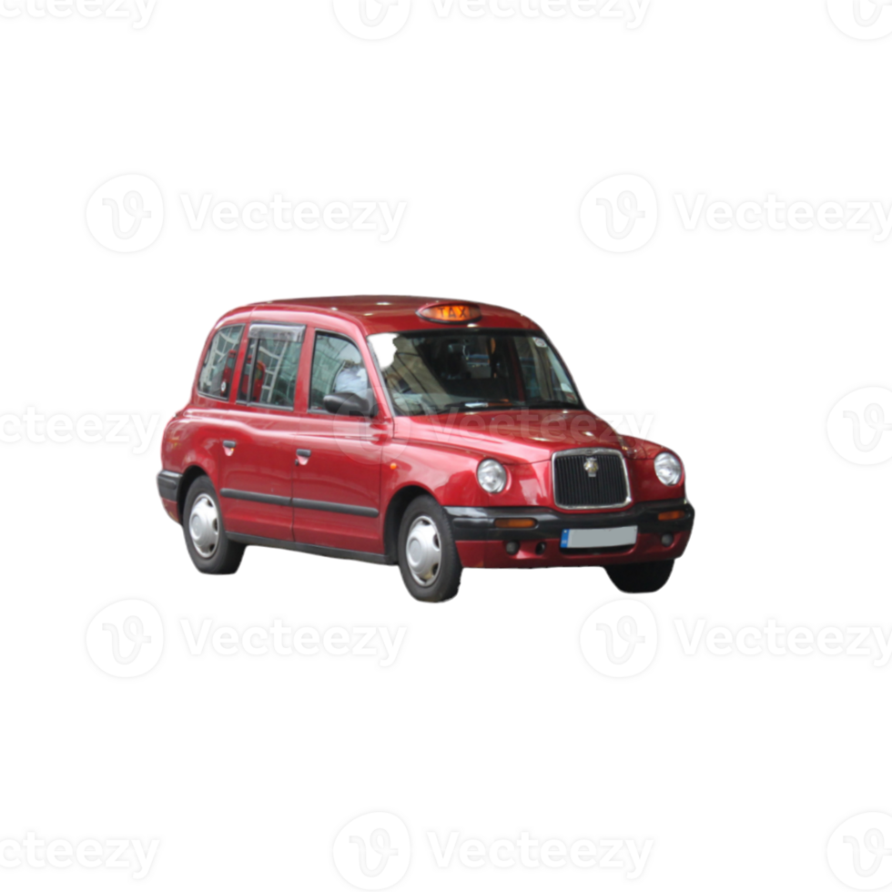 Red Car Taxi City of London- png