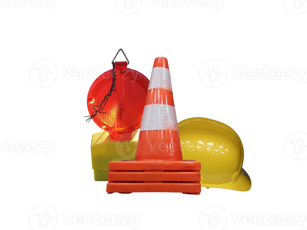 cono y calle Destellador con protector casco- png