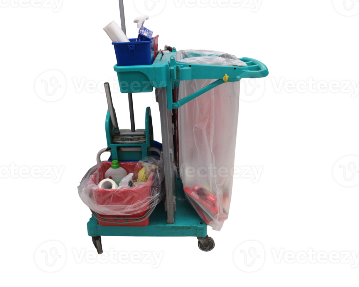 Industrial and domestic cleaning trolley png