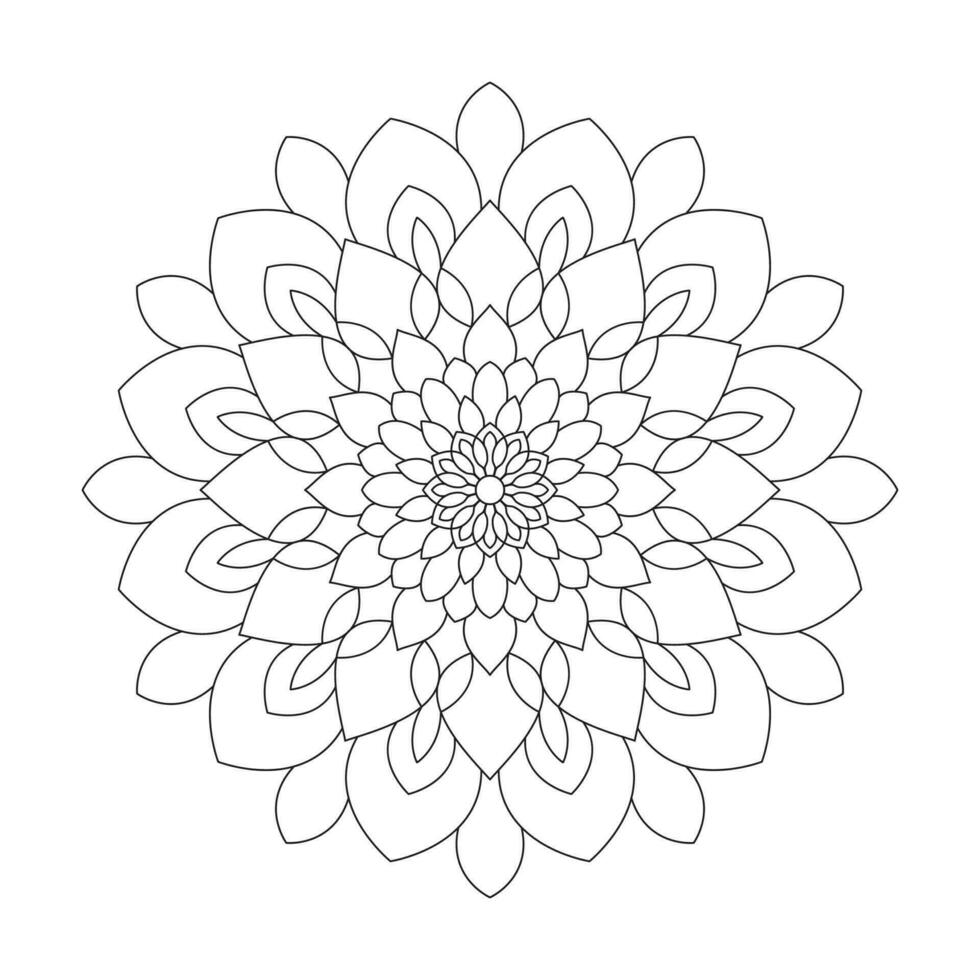 Spiritual splendor mandala coloring book page for kdp book interior vector