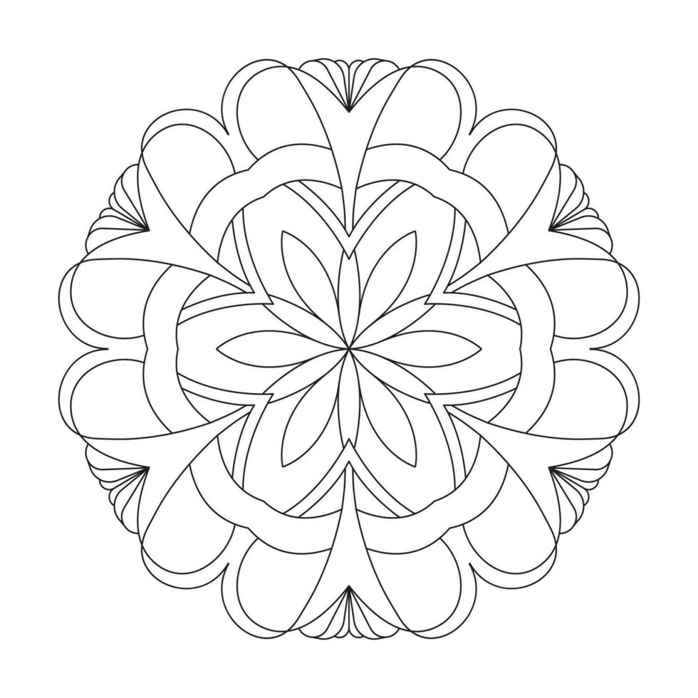 mandala simétrico esplendor colorante libro página para kdp libro interior vector