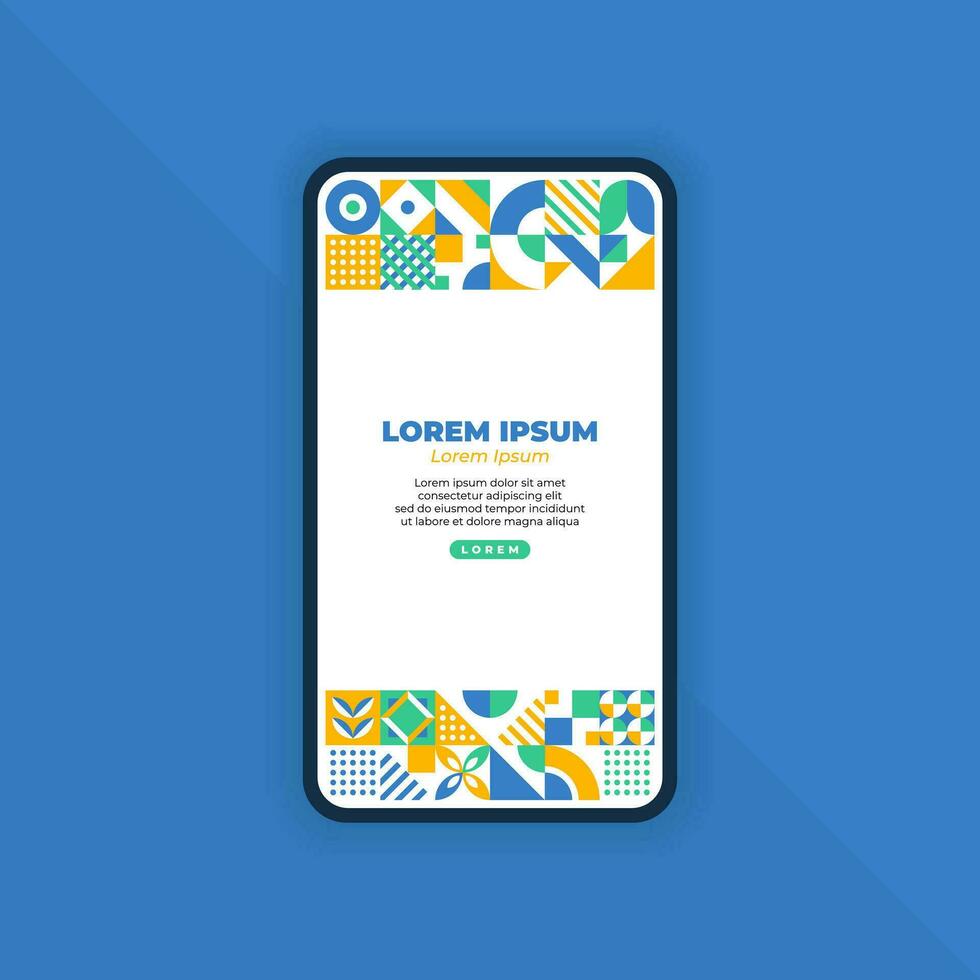 Abstract Geometric Background for Mobile Landing Page vector