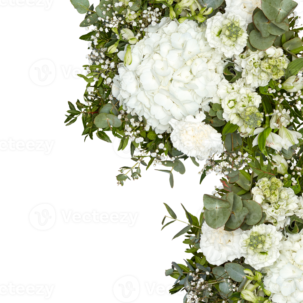 Fresh flower arch cut out isolated transparent background png