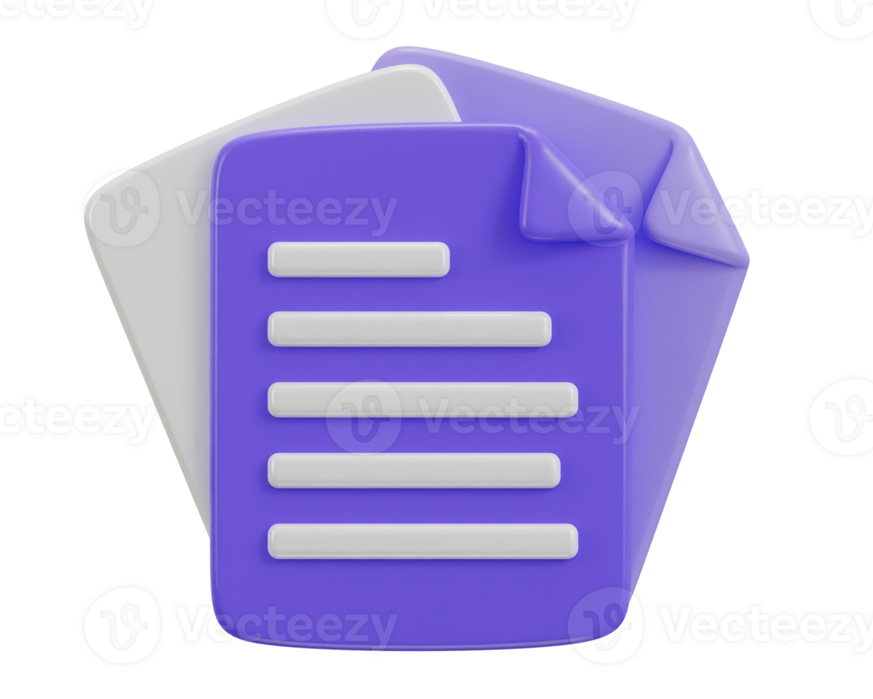 File or document 3d icon illustration png