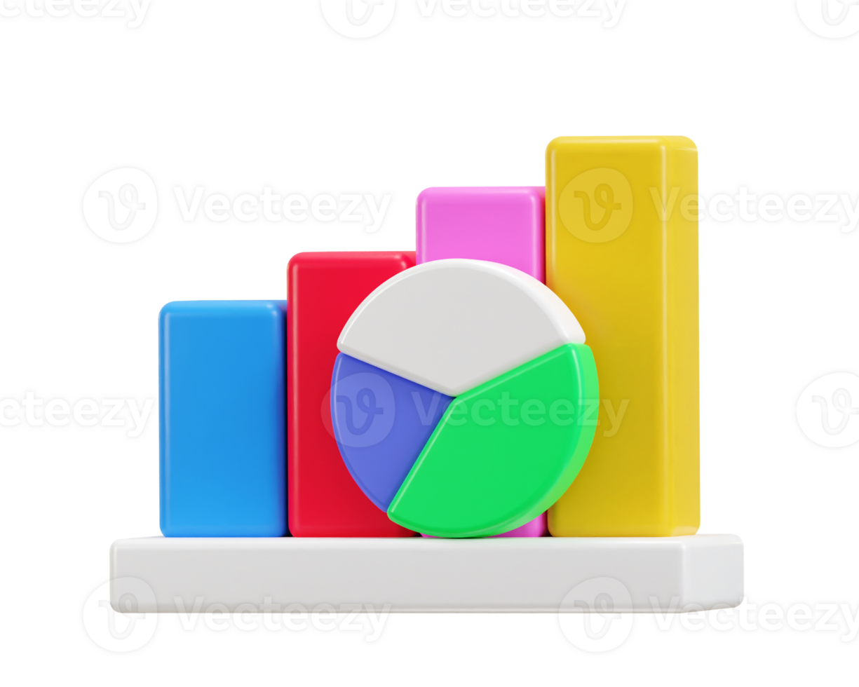 företag tillväxt bar Diagram ikon 3d framställa png