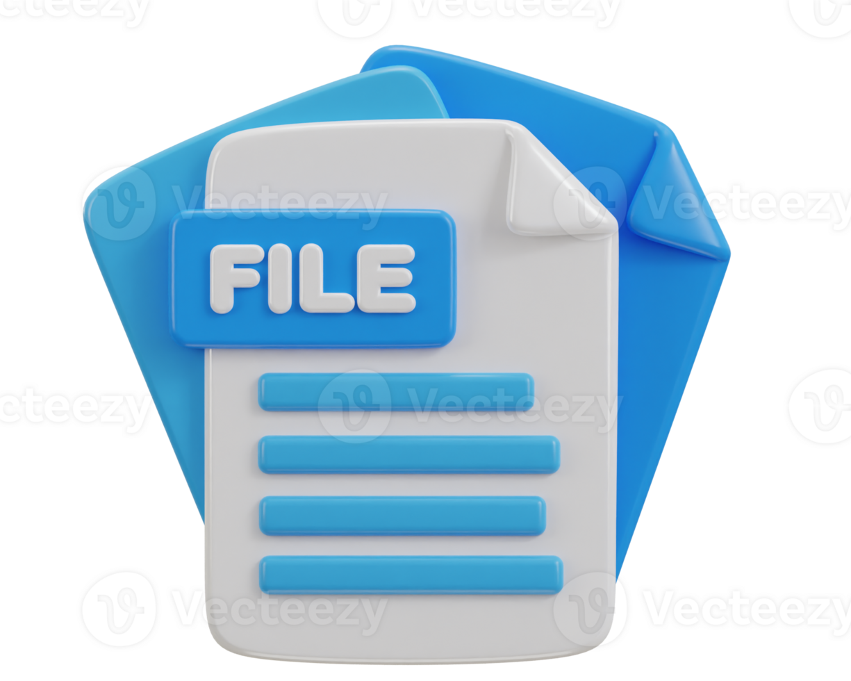 File or document 3d icon illustration png