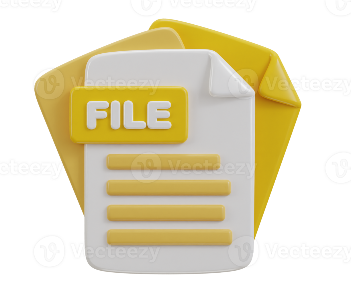 File or document 3d icon illustration png