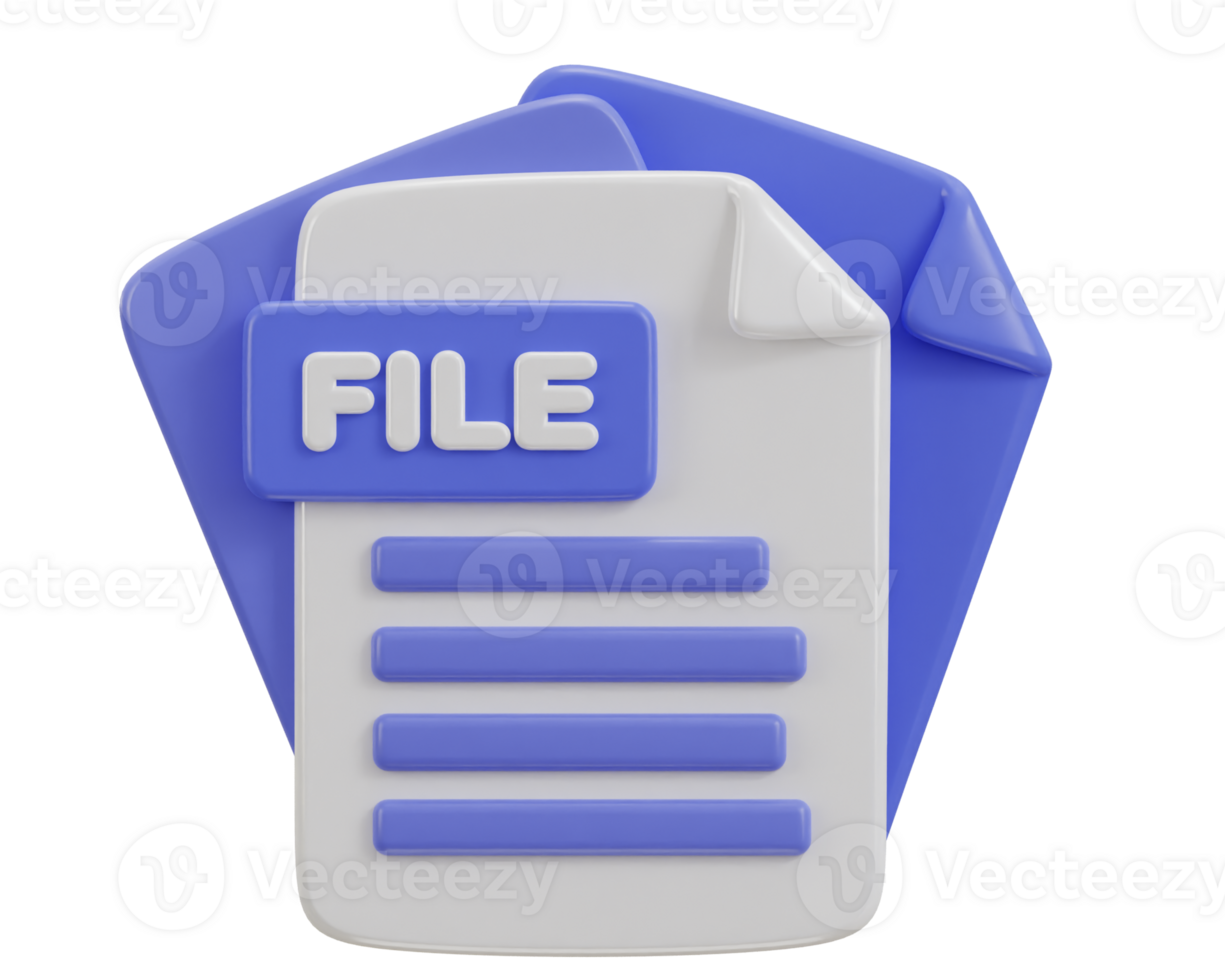 File or document 3d icon illustration png