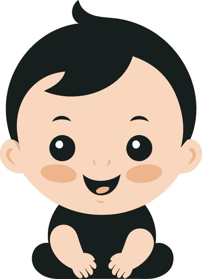 juguetón maravillas pequeño niño icono en vector linda creaciones negro vector logo para pequeño soñadores