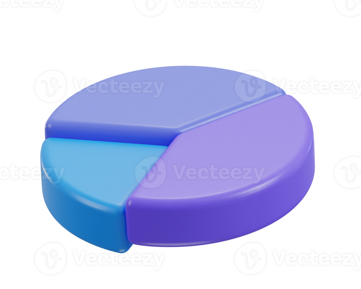 3d pie chart icon illustration png