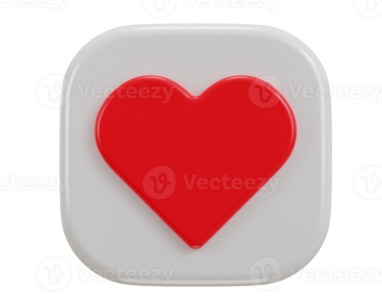 icono de amor 3d png