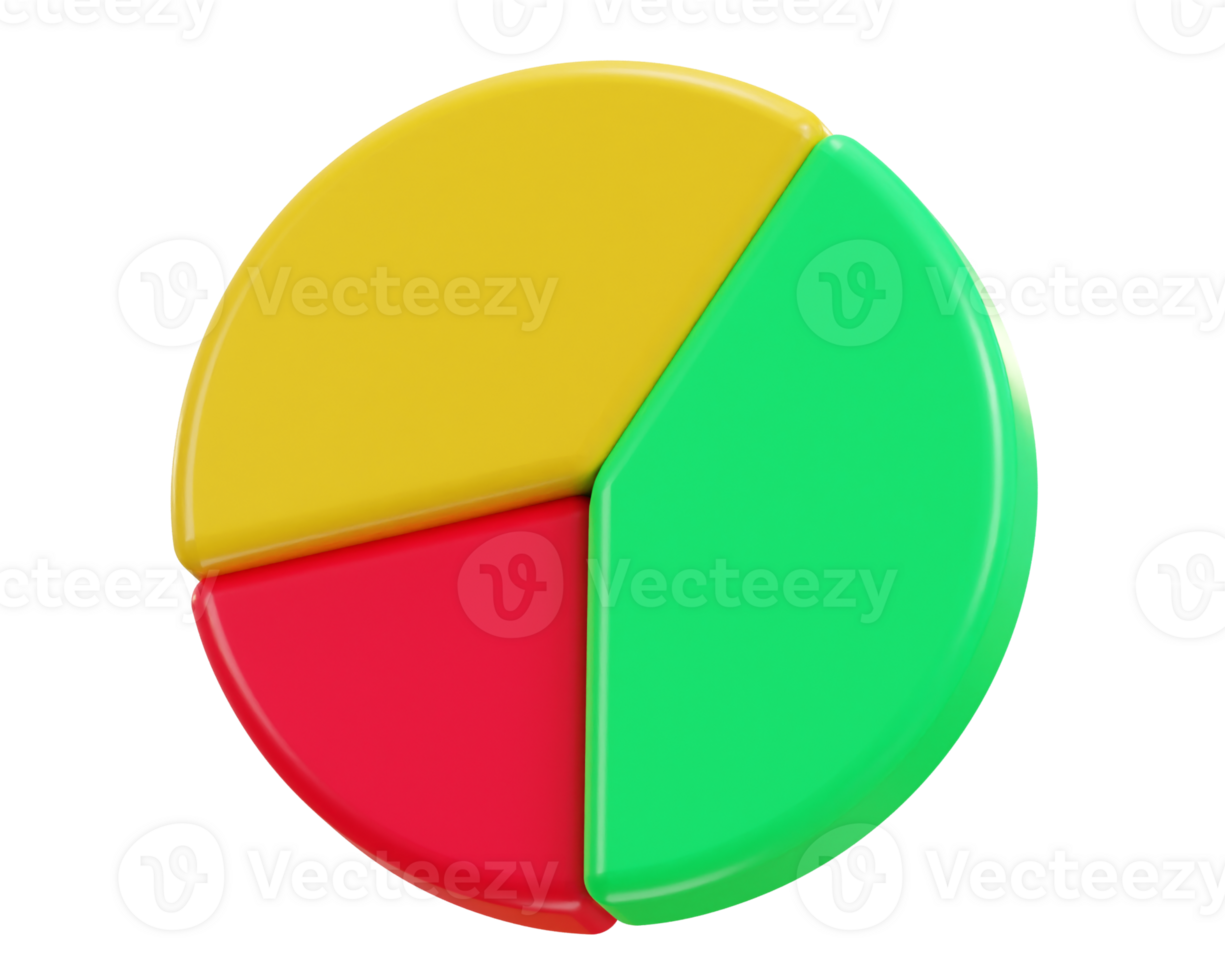 3d pie chart icon illustration png