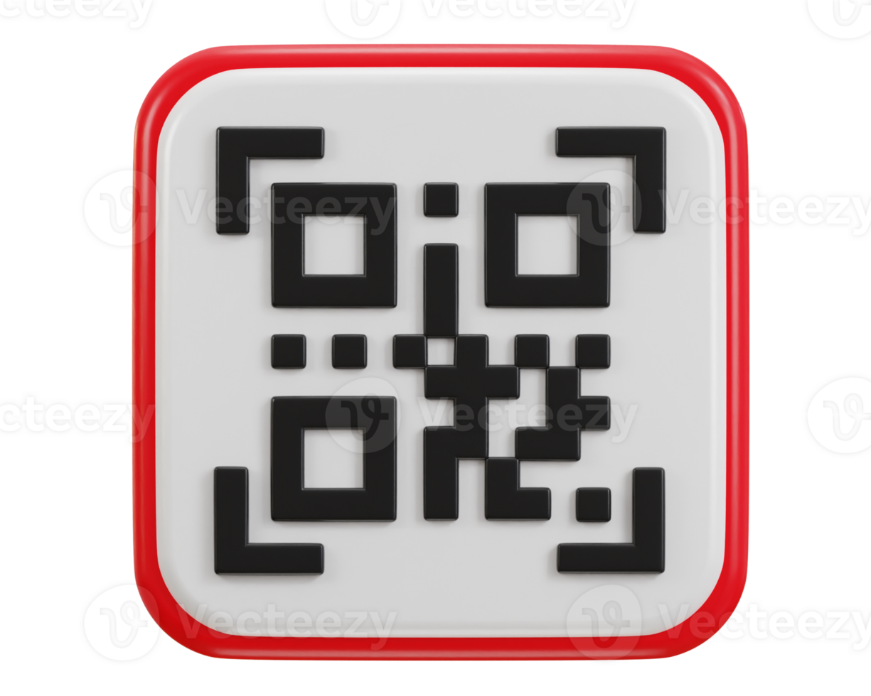 qr code scanning payment verification qr code 3d icon png