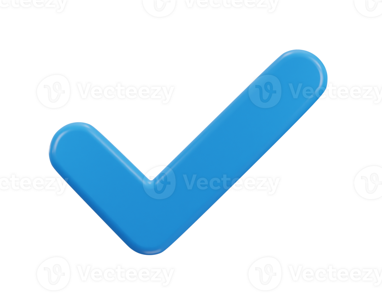 check mark 3d icon illustration png