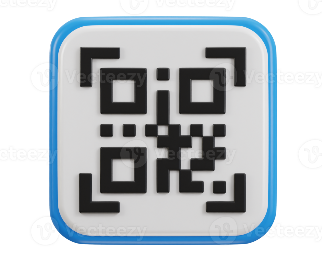 qr código digitalização Forma de pagamento qr código 3d ícone png