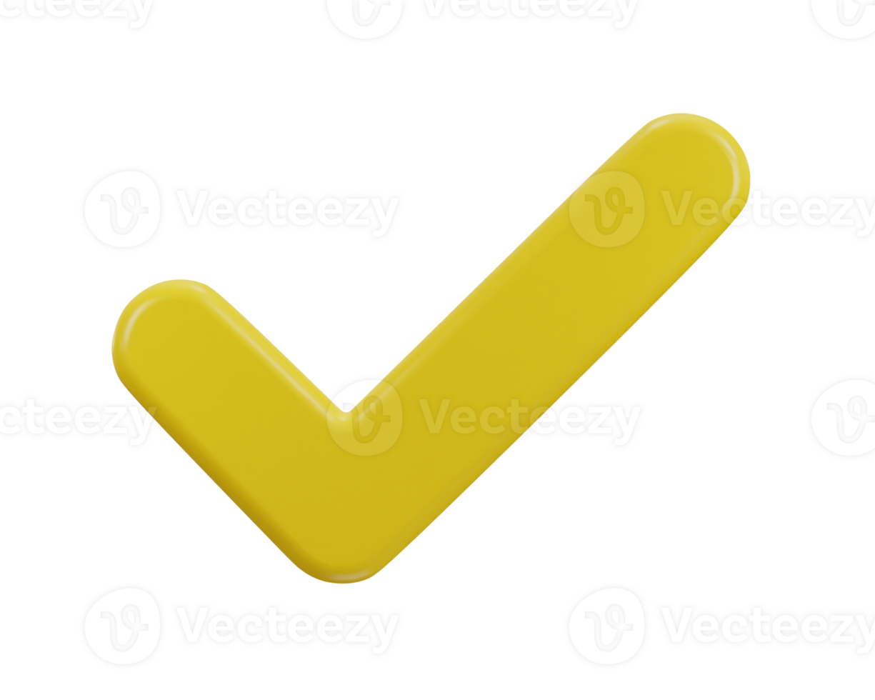 check mark 3d icon illustration png