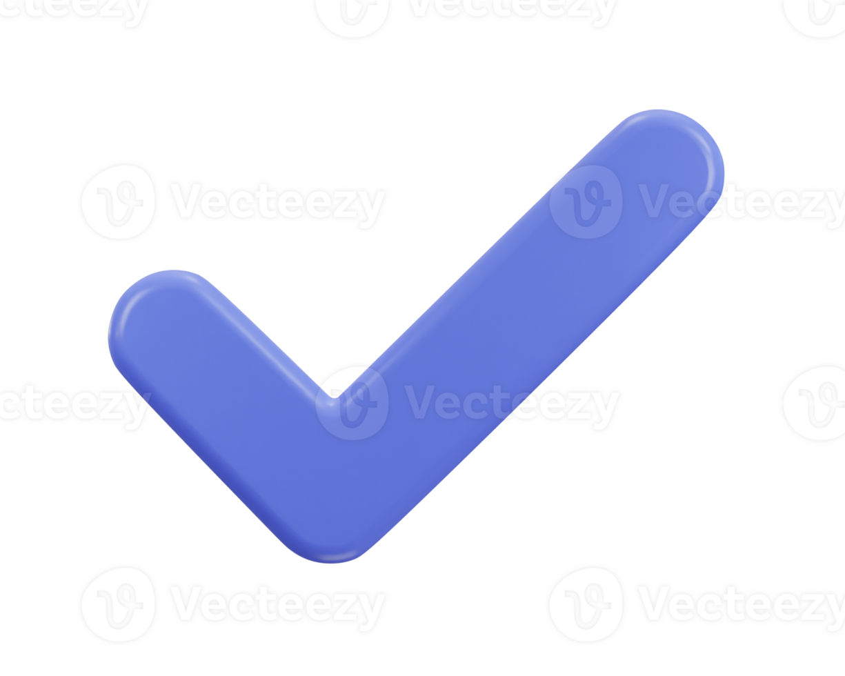 check mark 3d icon illustration png