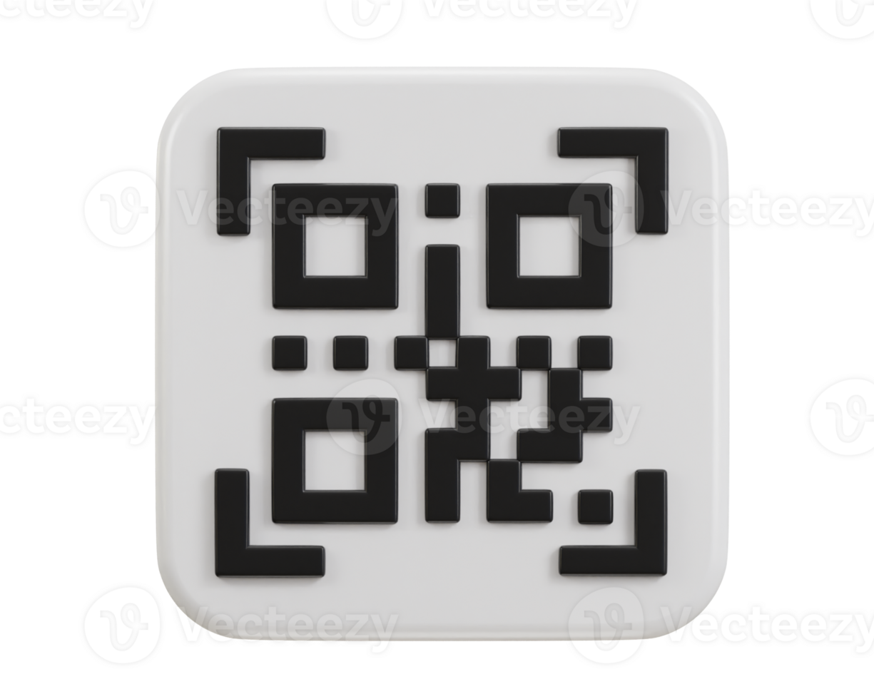 qr code scanning payment qr code 3d icon png