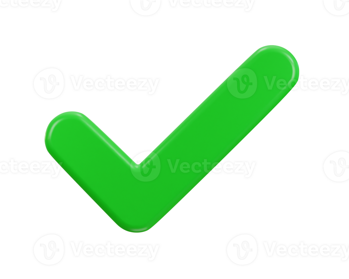 check mark 3d icon illustration png