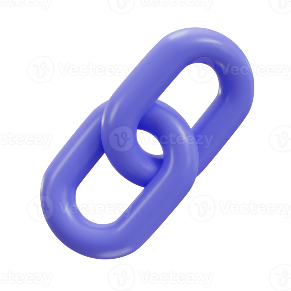 chain link backlink link icon 3d render png