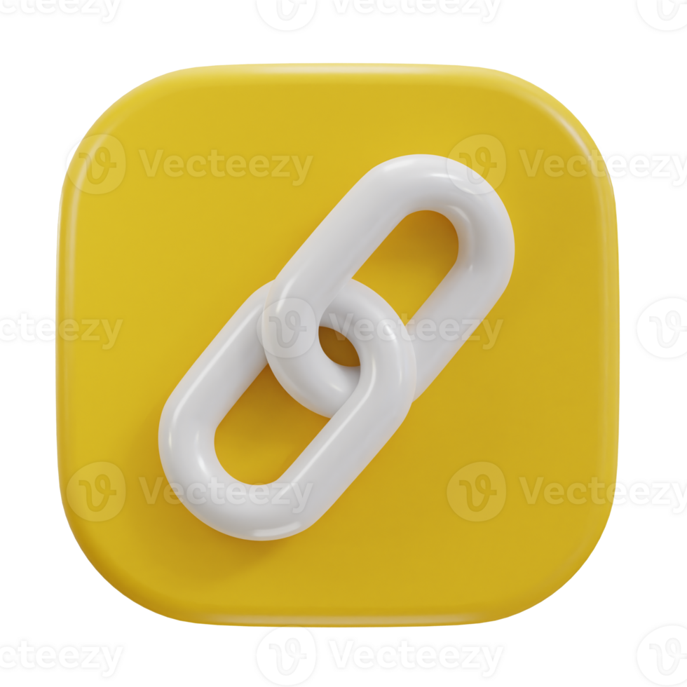 chain link backlink link button icon 3d render png