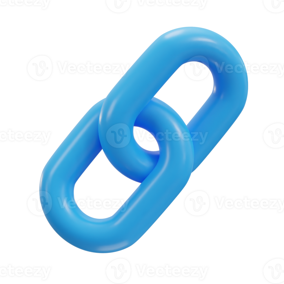 chain link backlink link icon 3d render png