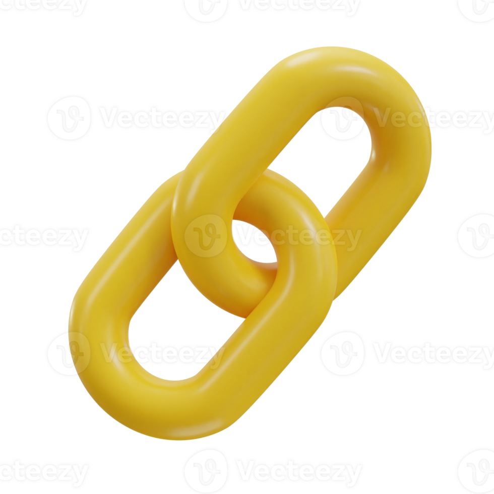 chain link backlink link icon 3d render png