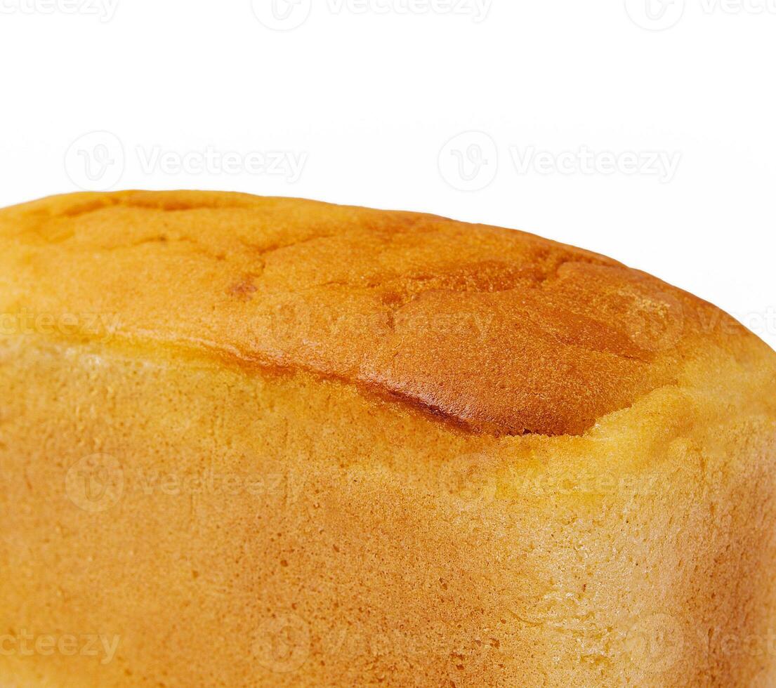 Loaf of bread on white background photo