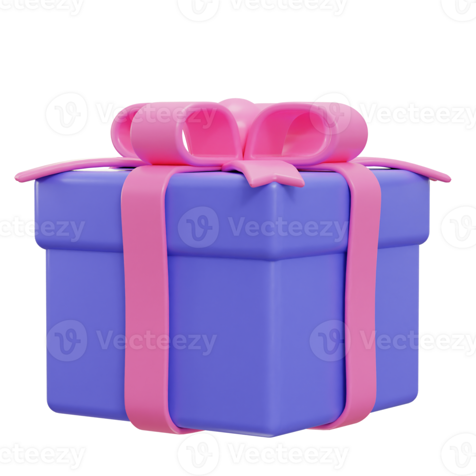 3d regalo caja paquete icono diseño png