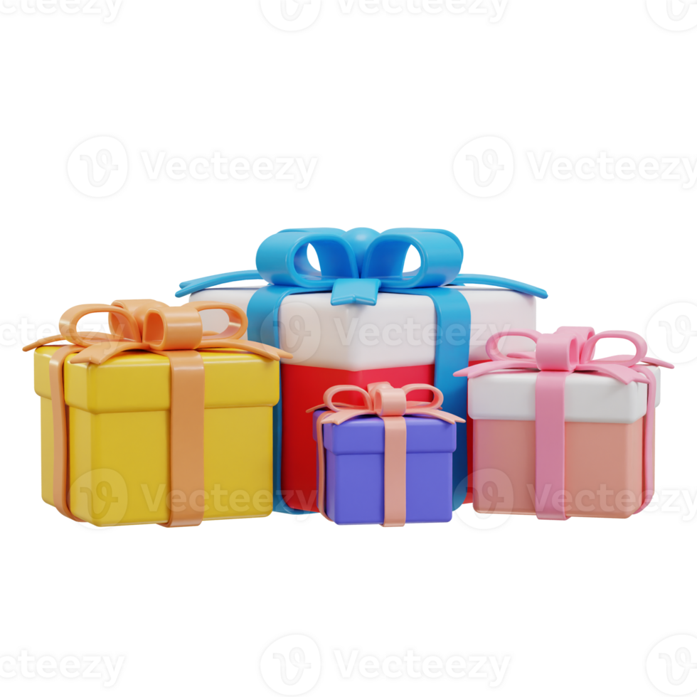 3d gift box package icon design png