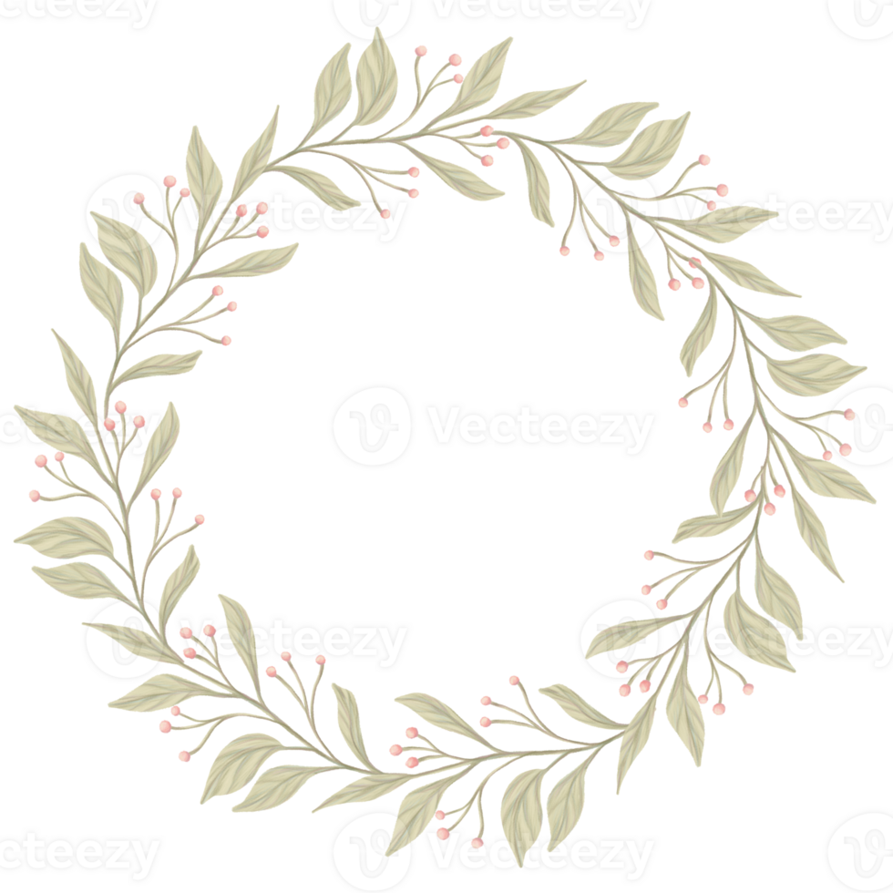 couronne verdure feuille Couleur crayon style png