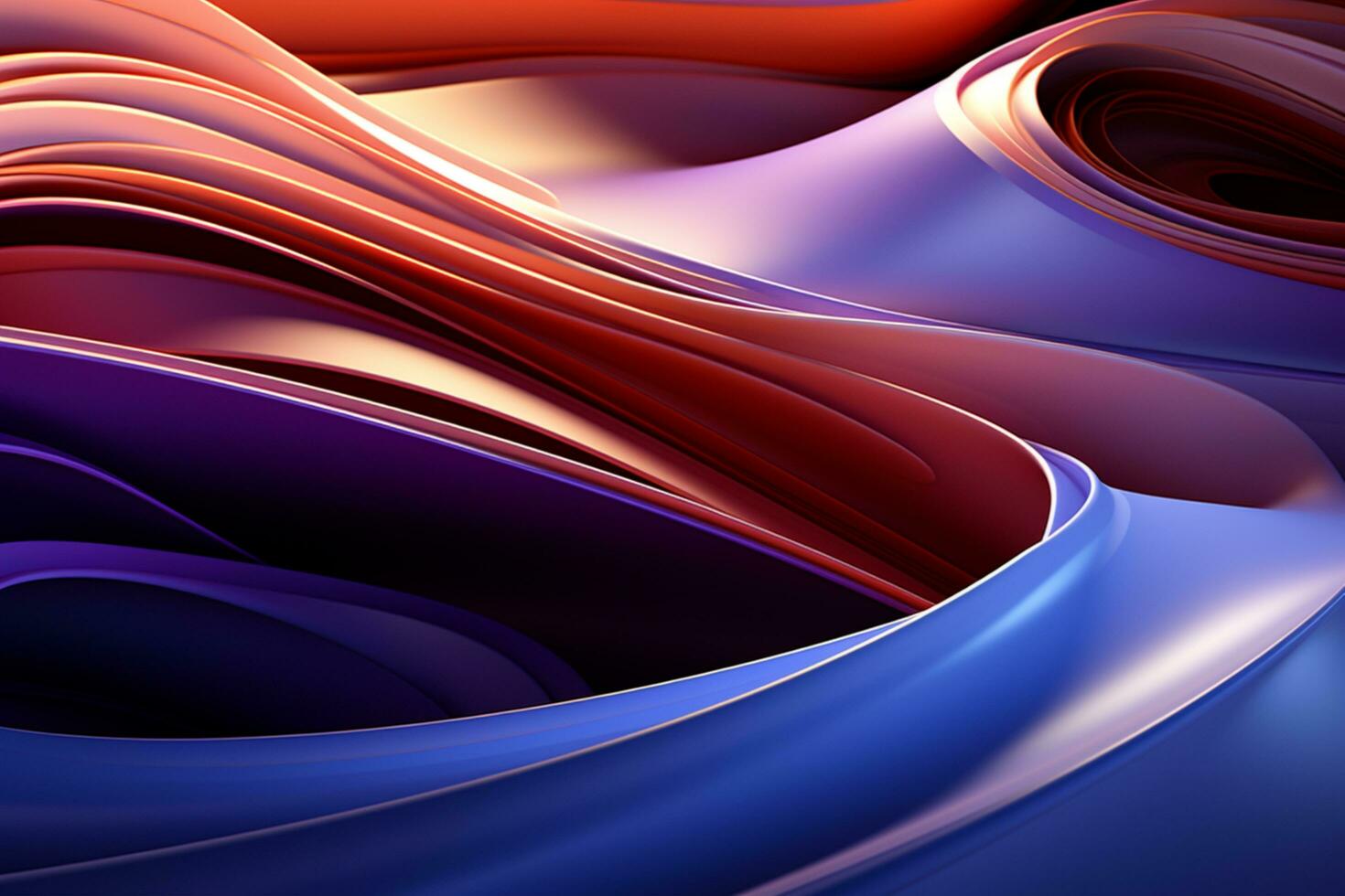 AI generated colorful wave banner background photo