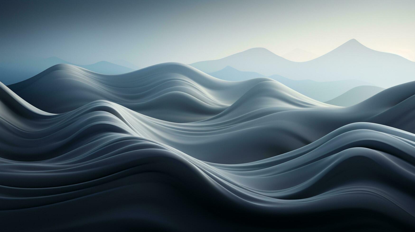 AI generated colorful wave banner background photo