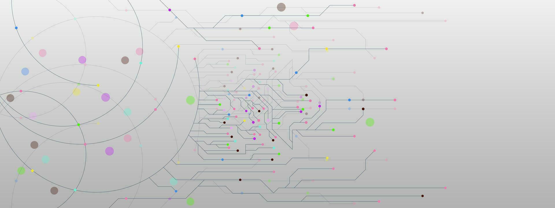 Abstract connecting points and lines with circuit board technology concept background. Vector illustration.