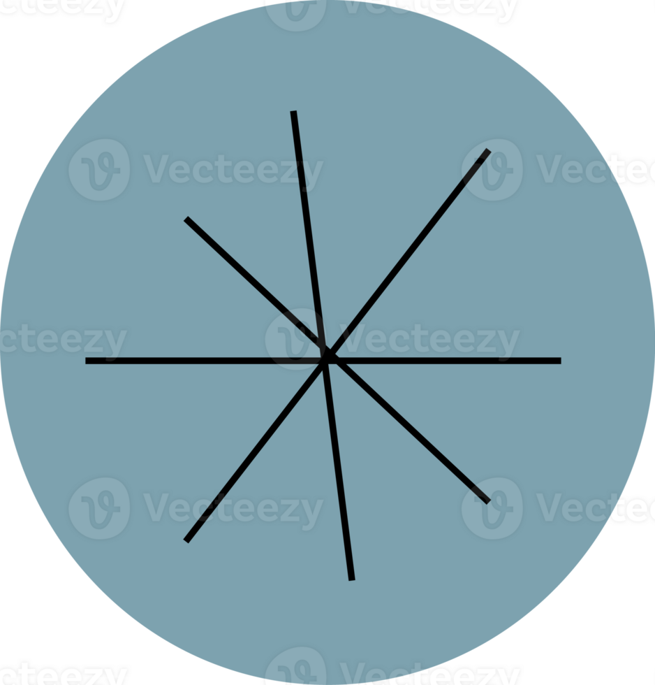 Stylized Blue Snowflake png