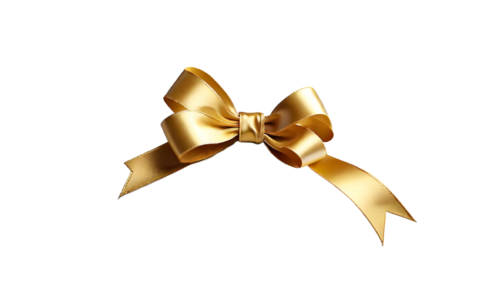AI generated Ribbon with bow- free PNG