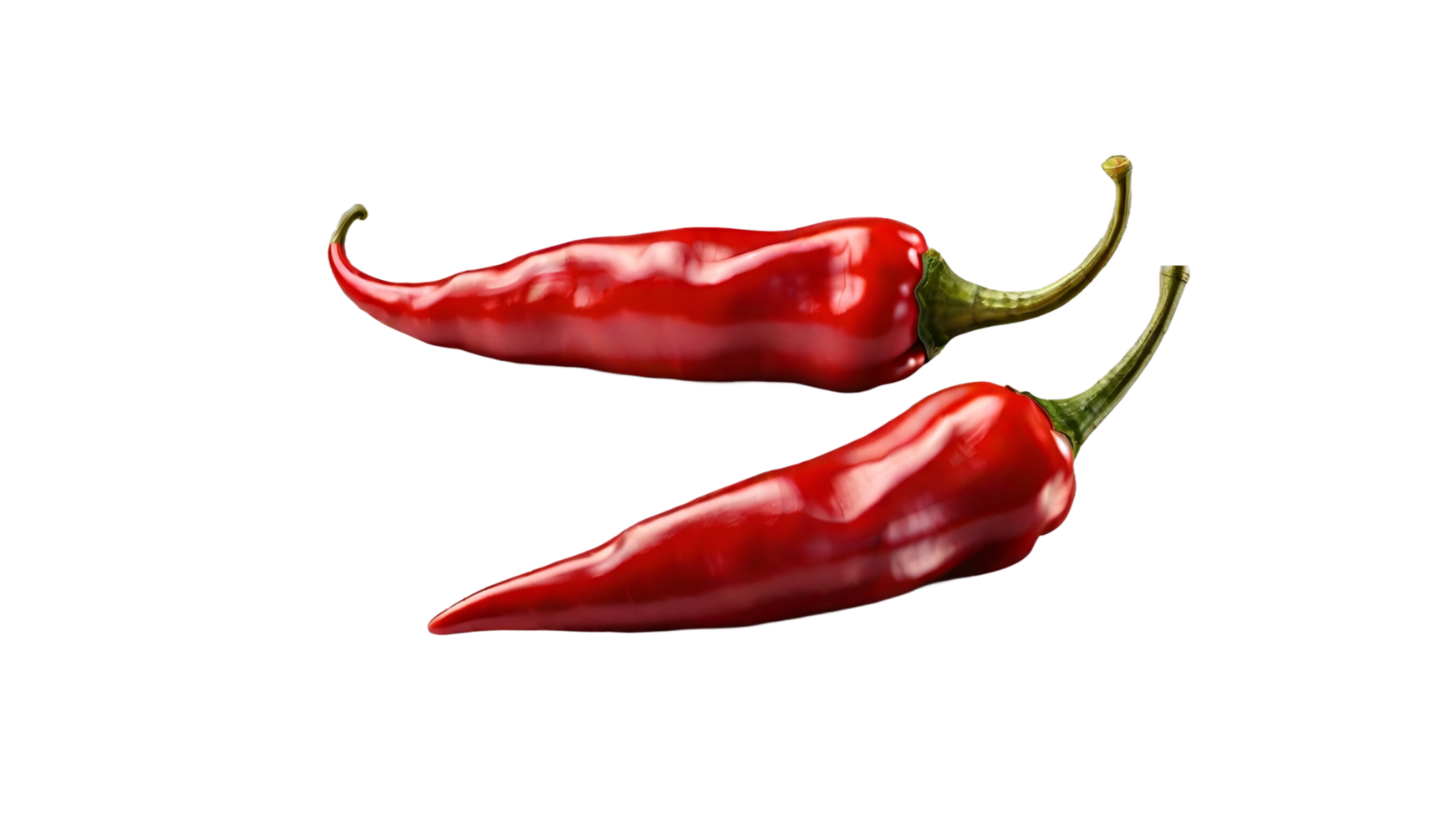 rouge chaud le Chili poivre sur transparent Contexte png. ai génératif png