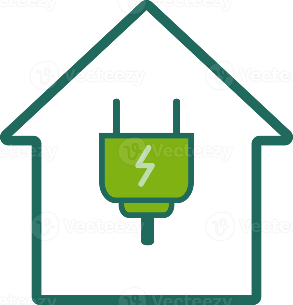 green outline home icon png